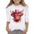 thumbnail image 1 of TZEWGL T-Shirts pour Nouveau-Né Imprimé Col Rond Manches Courtes Courtes Raccourcies Blouse pour Bébé Taille 5-6T, 1 of 4