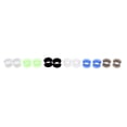 thumbnail image 1 of Milaget 12 Pcs Jauge d'Oreille Double Évasée en Silicone Solide Extensible 8mm, 1 of 9