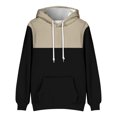 thumbnail image 3 of Yuyuzo Hoodies for Men Fleece Lined Long Sleeve Pullover Hooded Color Block Sweatshirt with Pockets, 3 of 4