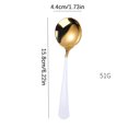 thumbnail image 2 of Soup Spoons Stainless Steel 6.2 Inch Length Stainless Steel Spoons Portable Handle Soup Spoons, 2 of 3