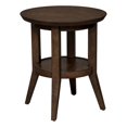 thumbnail image 1 of Liberty Furniture Ventura Boulevard Brun Foncé Table d'Appoint Ronde, 1 of 7