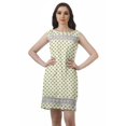 thumbnail image 1 of Moomaya Printed Women Back Slit Dress Sleeveless Scoop Neck Mini Shift Dress, 1 of 4