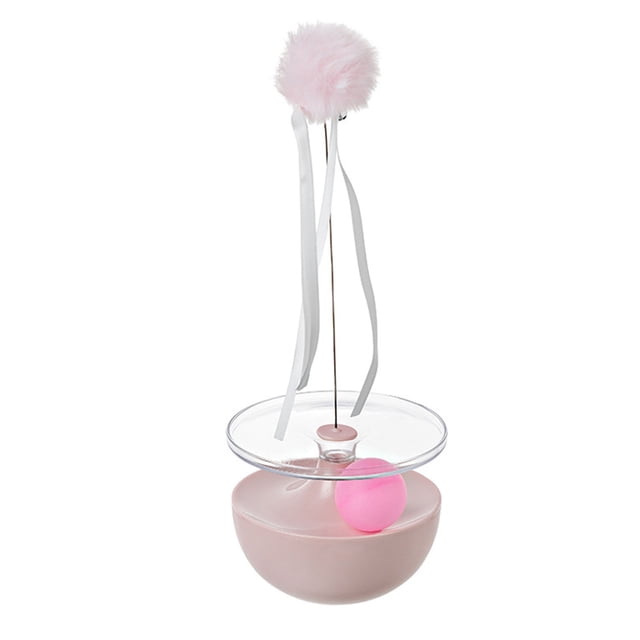 Cat Teaser Ball Toy, Interactive 360 Degree Rotating Cat Self Play Teaser Wand For Kitten For Indoor