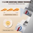 thumbnail image 4 of KFFKFF Automatic Pizza Dough Sheeter, 3-12 Inch, 370W, Electric Dough Roller, Up to 260 Pizzas/Hour, Adjustable Stainless Steel Pasta Roller Machine for Commercial Use, 4 of 9