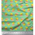 thumbnail image 1 of Soimoi Rayon Fabric Cup,Plate & Chick Cartoon Printed Fabric 1 Yard 56 Inch Wide, 1 of 3