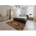 thumbnail image 4 of Ahgly Company Tapis d'Intérieur Rectangulaire Traditionnel Médaillon Rouge, 5 Pieds x 7 Pieds, 4 of 6