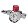 thumbnail image 2 of Paint Spray Guns Air Regulator, Silver Red Stainless Steel Spray Paint GunAir Pressure Regulator Easy Install Effective Monitoring  For Pneumatic Spray, 2 of 8