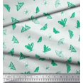 thumbnail image 3 of Soimoi Green polyester Crepe Fabric Dot & Butterfly Printed Fabric 1 Yard 42 Inch Wide, 3 of 3