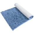 thumbnail image 2 of Hitime Soft Chenille Bath Mat Grey 20x30 Quick Dry Machine Washable Bathroom Runner - Ultra Absorbent Non-Slip Backing Bath Rug Mat - Blue, 2 of 10