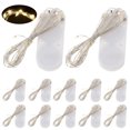thumbnail image 2 of Miangastore Hanging Fairy Lights Transparent Button Battery 12Pcs 78.7In, 2 of 8