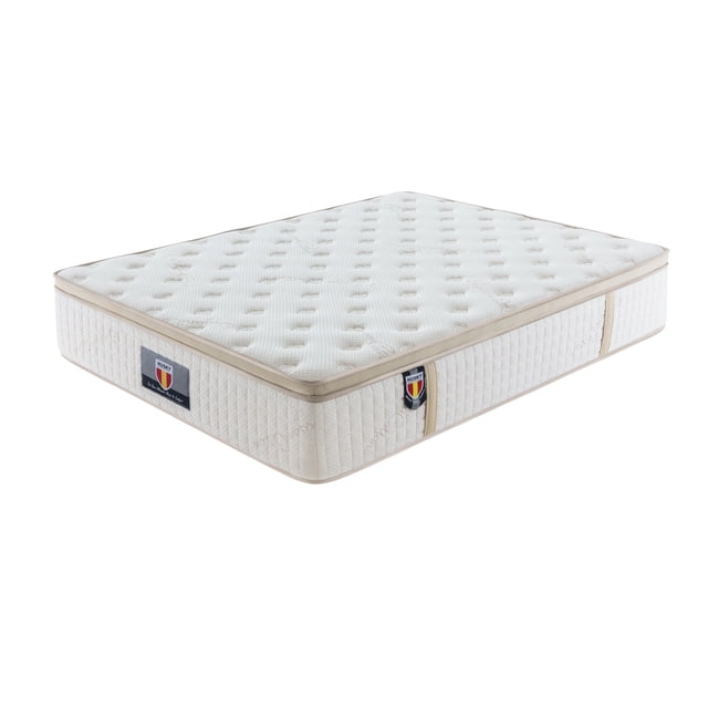Husky® Confort Cinq Étoiles « Trinity » Coton Biologique, Gel Bleu, Ressorts Ensachés HD - Matelas Simple
