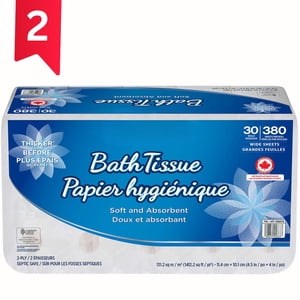 Bath Tissues 2 Ply, Toilet Paper 2 Ply - 60 Pack