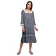 thumbnail image 1 of Moomaya Robe de Nuit en Coton à Manches Longues à Encolure Carrée Imprimée pour Femmes, 1 of 6