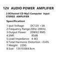 thumbnail image 3 of HiFi Power Amplifier Mini Audio Receiver Digital Stereo car audio speaker amplifier AMP Volume Control, 3 of 8