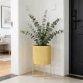 thumbnail image 4 of JZCHUNTOY Wrought Iron Plant Stand 1 Piece, 4-Legged Flower Rack with Pot, Rustproof Durable Plant Holder, Decorative Potted Plant Stand for Indoor Balcony, Patio and Living Room, 4 of 6