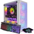 thumbnail image 1 of STGAubron Gaming Desktop PC, Radeon RX 590 8G GDDR5, Intel i7 Xeon E5 2.5G up to 3.3G, 32G DDR3, 1T SSD,600M WiFi, BT 5.0, RGB Fan x 6, RGB Keyboard & Mouse & Mouse Pad, W10H64, 1 of 5