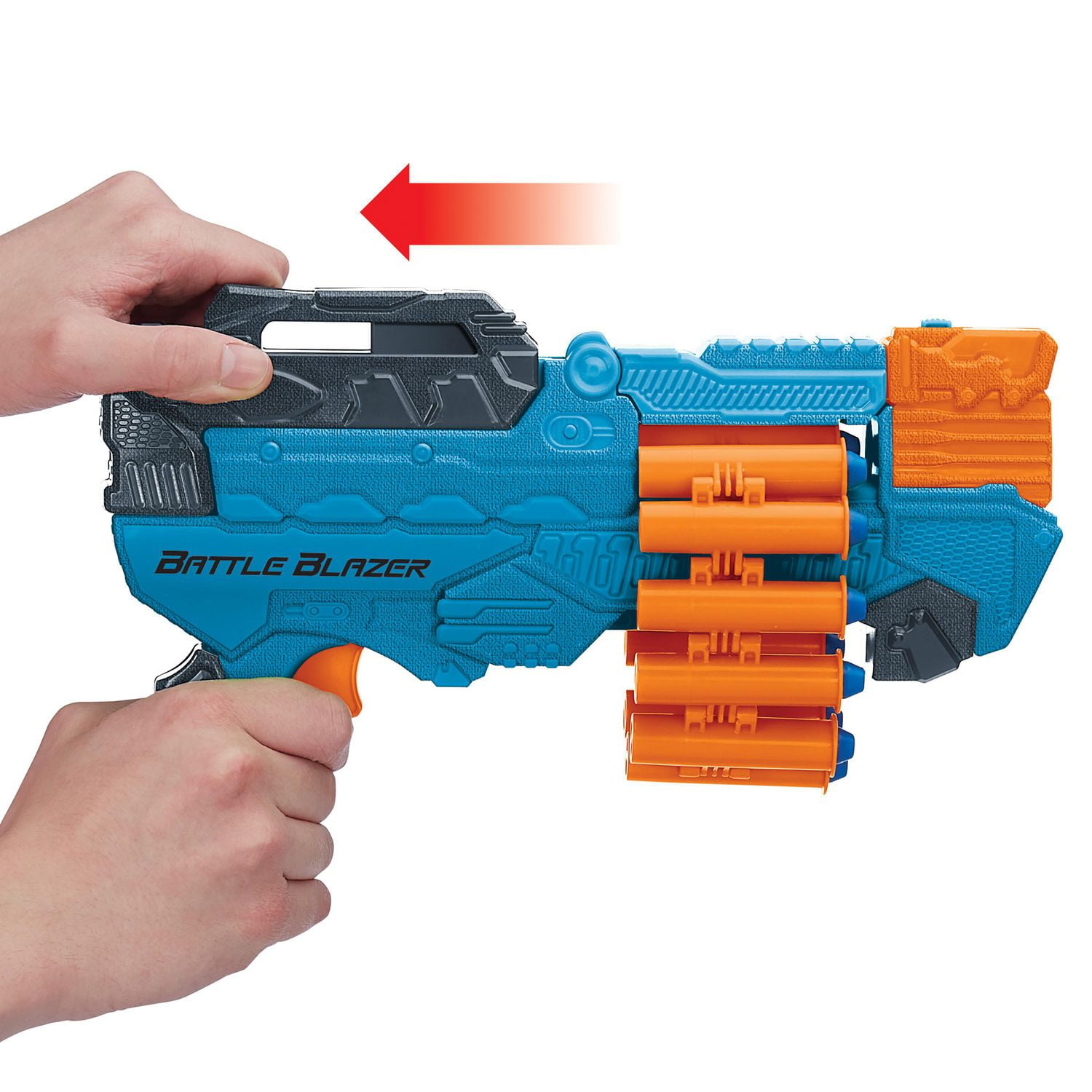 Adventure Force Battle Blazer lance-fléchettes à courroie, Action continue avec courroie ajustable de 12 fléchettes, Inclut 12 fléchettes Accu-Blast, Portée jusqu’à 24 MÈTRES, Âges 8+