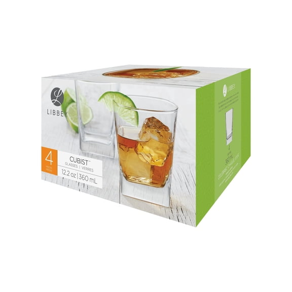 Libbey Cubist Double-old-fashioned Glass