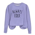 thumbnail image 4 of Chandail à Manches Longues pour Filles Rabais Chandail à Col Rond Surdimensionné pour Filles Mode Enfants Chandail à Manches Longues Hauts 1-12 Ans Chandails à Col Rond à Manches Longues pour Filles Violets 5-6T, 4 of 6