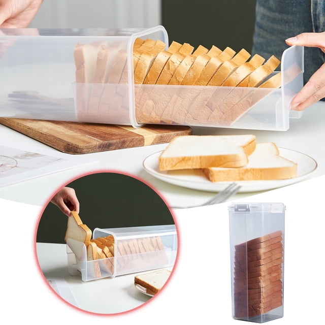 Food Storage—Efficient Bread Crisper and Airtight Jar for Freshness and Organization in Kitchen