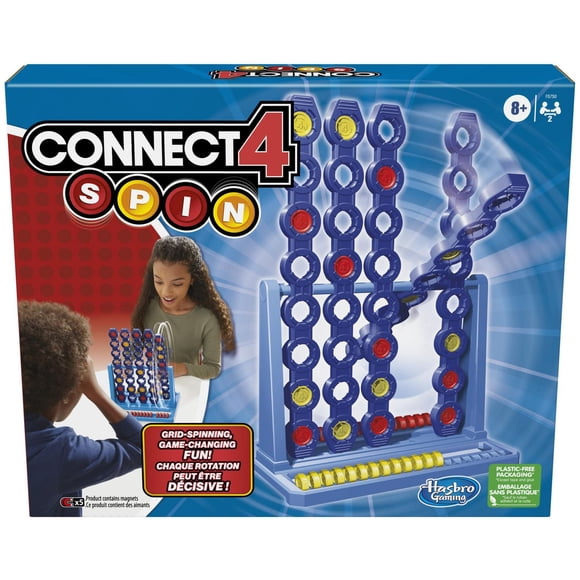 Jeu Puissance 4 Spin avec grille tournante, jeu de stratégie familial pour 2 joueurs, pour enfants