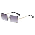 thumbnail image 1 of Milaget Womens Rimless Retro Tinted Lens Eyewear Shades Gray, 1 of 9