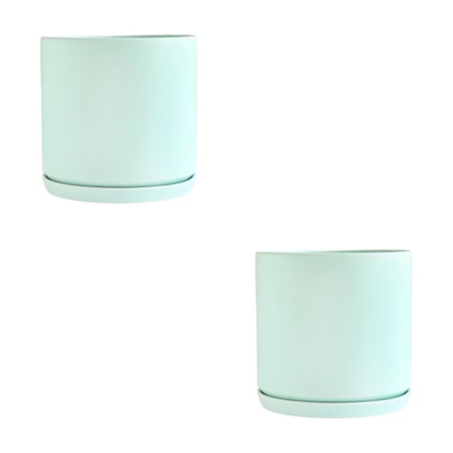 Wweixi Indoor Flower Pots - Elegant And Practical Available In Multiple Colors And Can Be Selected DS light green M 2Set
