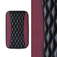 thumbnail image 4 of Leather Car Armrest Box Mat Universal, Soft Microfiber Center Console Cover with Non-Slip Sponge Backing, Protects Against Spills Scratches and Pet Claws for SUV Truck and Sedan Interiors, 4 of 8