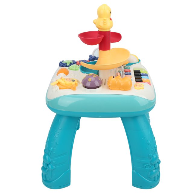 Baby Musical Learning Toy, Animal Sounds Endless Fun Smoothing Edges 5 Keys Musical Learning Activity Table Toy Educational for Home Play