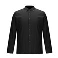 thumbnail image 1 of RXIRUCGD Chemise à Col Rabattable pour Homme Affaires Bouton Perceuse Bouton Manches Longues Chemise, Noir, Taille : 2TG, 1 of 4