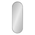 thumbnail image 1 of Kate and Laurel Rollo Midcentury Capsule Wall Mirror, 16 x 48, Black, Decorative Full Length Oval Mirror for Wall, 1 of 7