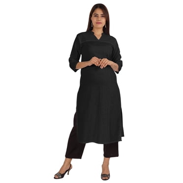 Moomaya Solid Pintuck Blouses For Women Indian Ethnic Kurti Casual Cotton Kurta