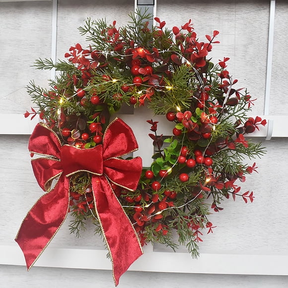 Christmas Door Wreath Decorations Extra Large Wreaths for Front Door Wreath Hook for Glass Door Bead Wreaths for Front Door Heart for Front Door Large Christmas Bulb Wreaths for Front Door
