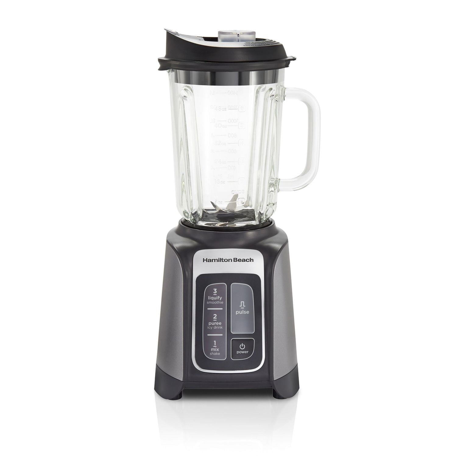 Hamilton Beach PowerMax™ Professional High-Performance Blender, 1680 Peak Watts, 48 oz Glass Jar, Grey – 58600J