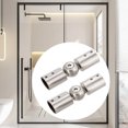 thumbnail image 1 of CHOK 2 Pieces Rod Connector Shower Room Heavy Duty Bathroom Glass Door Adjustable 19mm brushed, 1 of 9
