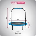 thumbnail image 2 of HolaHatha Trampoline D\'entraînement Physique Mini Pliant de 48 Pouces, avec Poignée Réglable, Bleu, 2 of 9