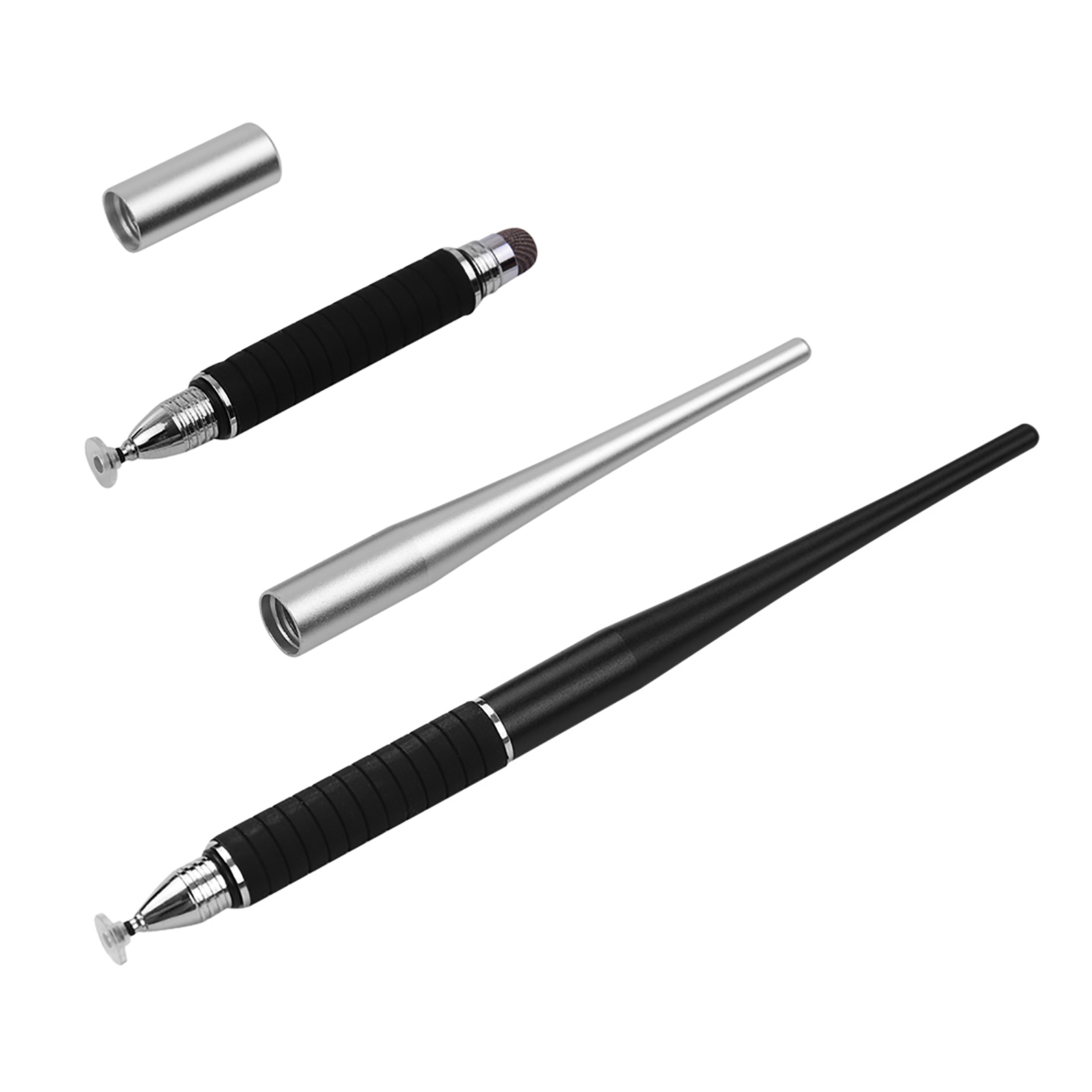 Amdohai 2-in-1 Capacitive Stylus Pen High Precision with Fiber Tip and Disc Tip Metal TouchScreen Pen