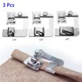 thumbnail image 4 of Ensemble de 3 Pcs Pied de Pression à Ourlet Roulé pour Couture, Machine à Pied de Pression à Ourlet, Remplacement de Pied-de-Biche pour Singer/frère, Adaptateur à Corps Bas Xingzhi, 4 of 9