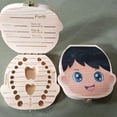 thumbnail image 4 of Baby Tooth Box Creative Wooden Lovely Baby Tooth Collection Box Keepsake Box, 4 of 6