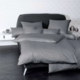 thumbnail image 3 of Janine Linge de Lit 2 Pcs - satin maco, Coton Mercerisé, Fini Soie, Graphite Uni 135x200 cm, 3 of 3
