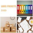 thumbnail image 4 of Clear Adhesive Pockets for Label Holder with Strong Backing Ideal for Office Organization White 40 Sets, 4 of 8