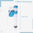 thumbnail image 4 of Universal Fill Valve Toilet Tank Replacement, Adjustable Height Quiet Fill Toilet Part with Float Ball, Anti Siphon Design Water Inlet Valve, Quick Installation Kit, 4 of 5
