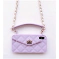 thumbnail image 4 of Wallet Case Compatible with iPhone, Pretty Luxury Bag Design, Purse Flip Card Pouch Cover Soft Silicone Case with Hand Holder Long Shoulder Strap(Purple,iPhone 12), 4 of 4
