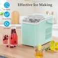 thumbnail image 2 of edx Portable Countertop Ice Maker, Self-Cleaning with Handle and Ice Scoop, 9 Cubes in 6 Min, Green, 2 of 8