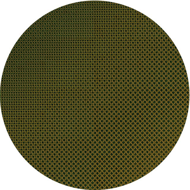 Ahgly Tapis Rond Lavable en Machine Intérieur Transitionnel Vert Olive, 4 Pieds Rond