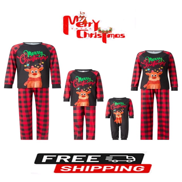 EIMELI Pyjamas de Noël pour la Famille Imprimé Gingerbread Man