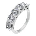 thumbnail image 2 of 2.00ctw Diamond Five Stone Wedding Band in 14k White Gold, 2 of 2