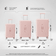thumbnail image 2 of WINGOMART Ensemble de Bagages 3 Pcs Léger Durable Coque Rigide PC+ABS, Roues Doubles Pivotantes, Cadenas TSA - 22 Po/26 Po/30 Po - Rose, 2 of 9