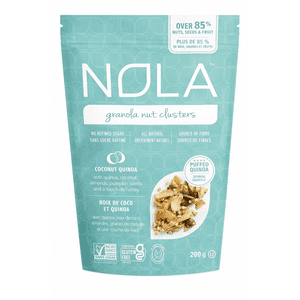 Nola Baking Co. Granola Groupes d ' écrous 200g - Quinoa de coco, sans gluten, tout naturel, sans sucre raffiné, sans conservateurs artificiels