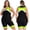 Fluorescent, variant on Doomiva Women Plus Size Athletic One Piece Swimsuit Sleeveless Color Block Swimwear Bathing Suits Purple 4XL
